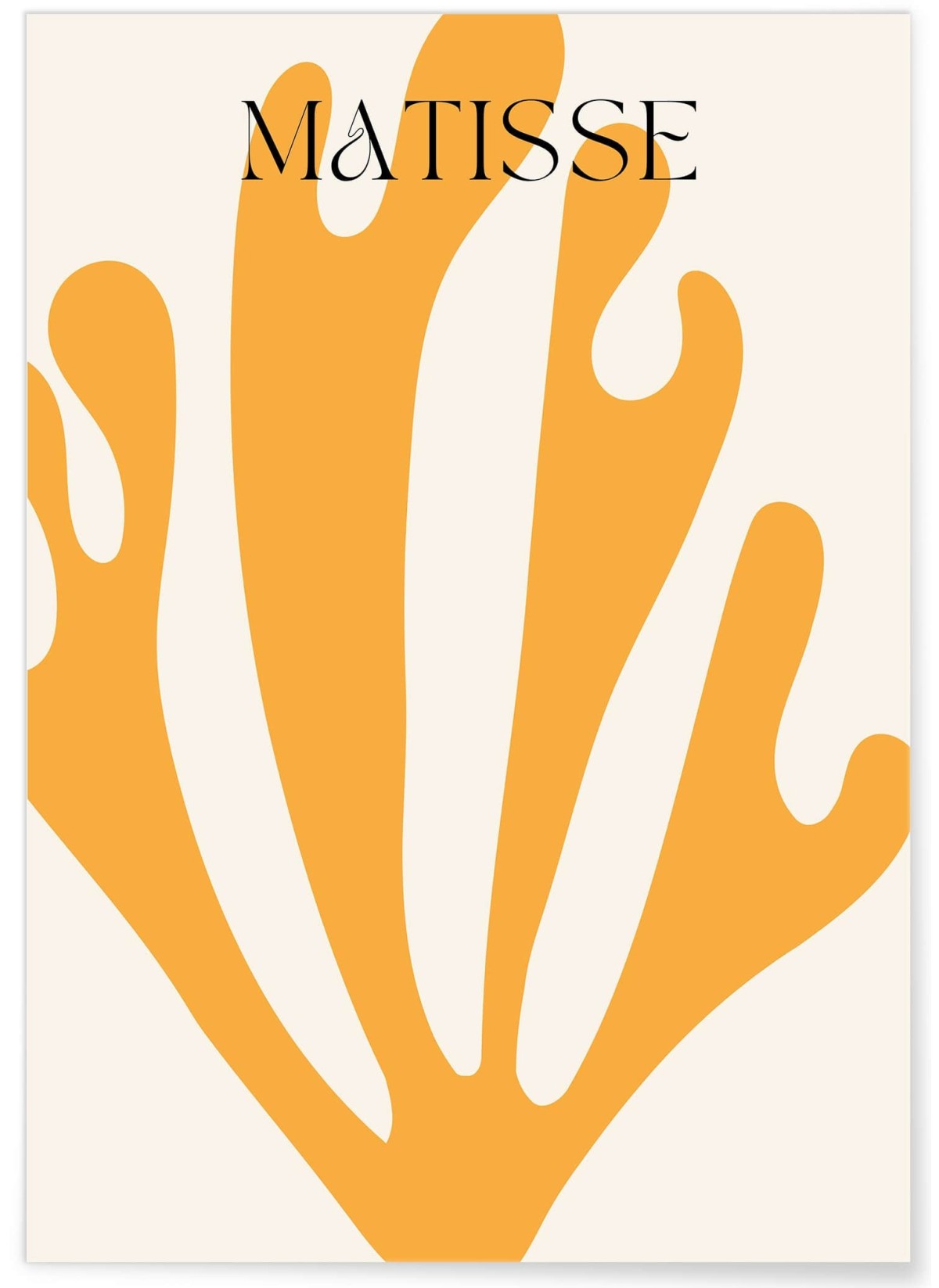 Affiche Matisse 'Feuillage Ocre' – Motif végétal abstrait, L'AFFICHERIE