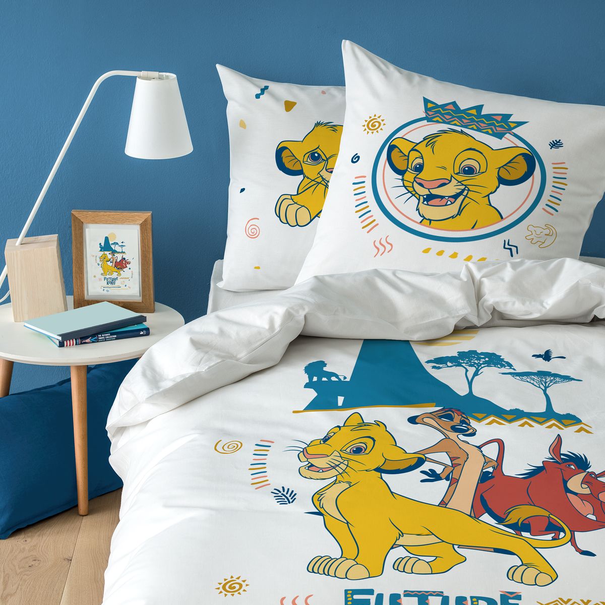 Parure De Lit Imprimee 100 Coton Le Roi Lion Future King Blanc Disney La Redoute