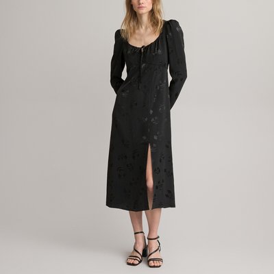 Jacquard Midaxi Dress with Long Sleeves LA REDOUTE COLLECTIONS