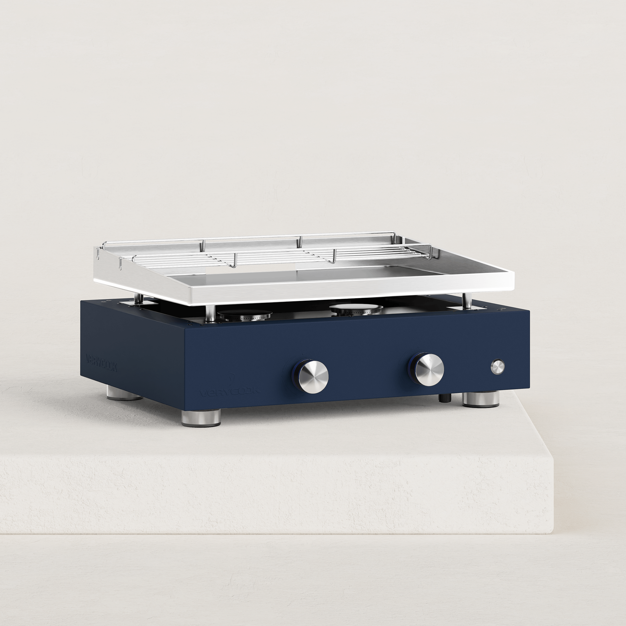Plancha gaz inox 2 feux, SIMPLICITY, VERYCOOK
