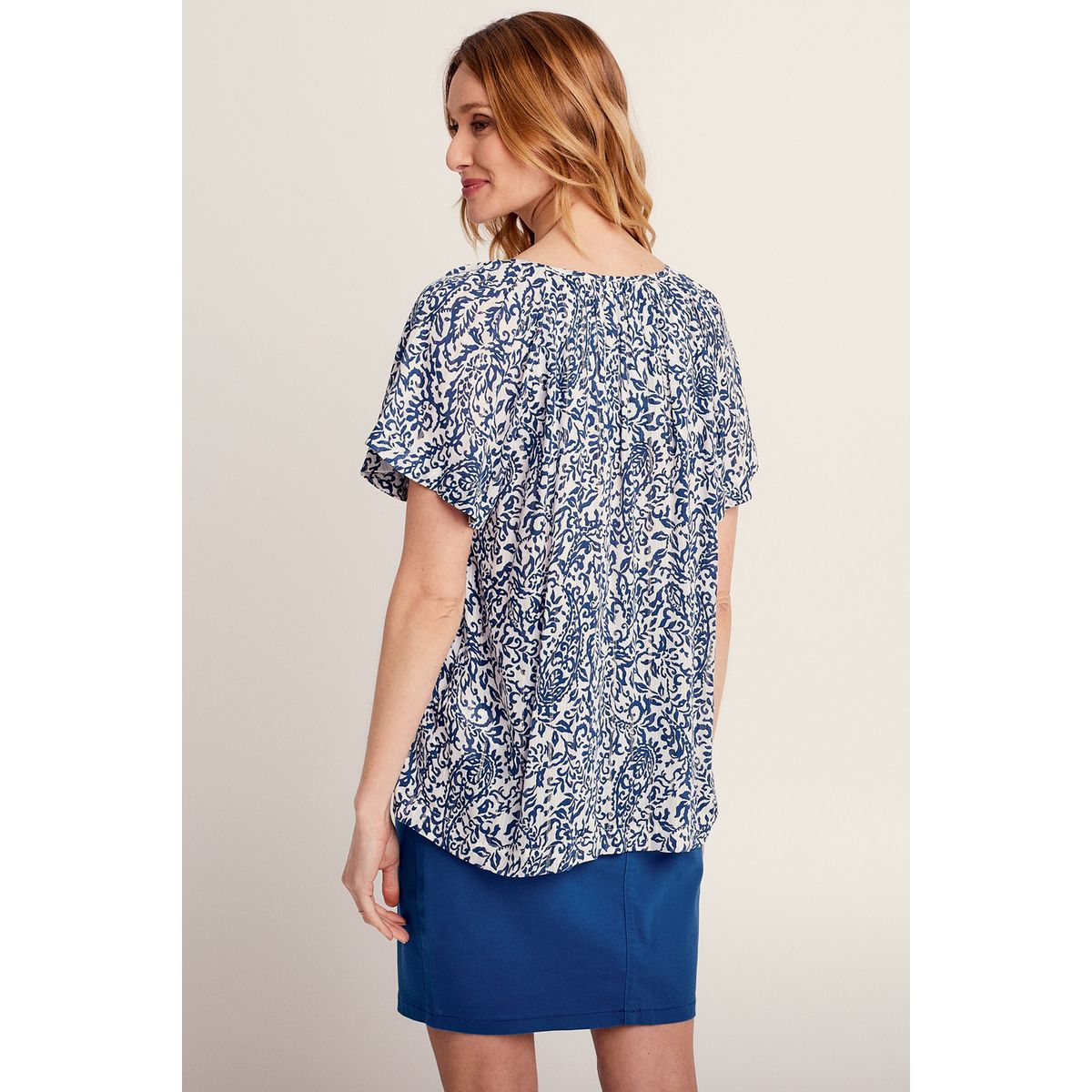 Blouse manches courtes blanc Breal La Redoute