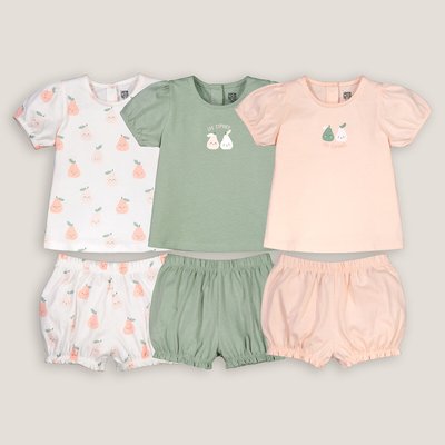 Pack of 3 Short Pyjamas in Cotton LA REDOUTE COLLECTIONS