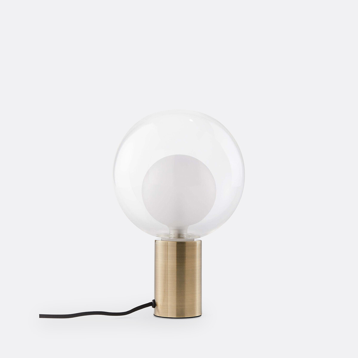 Lampe métal fer laitonné et verre, Arvin
