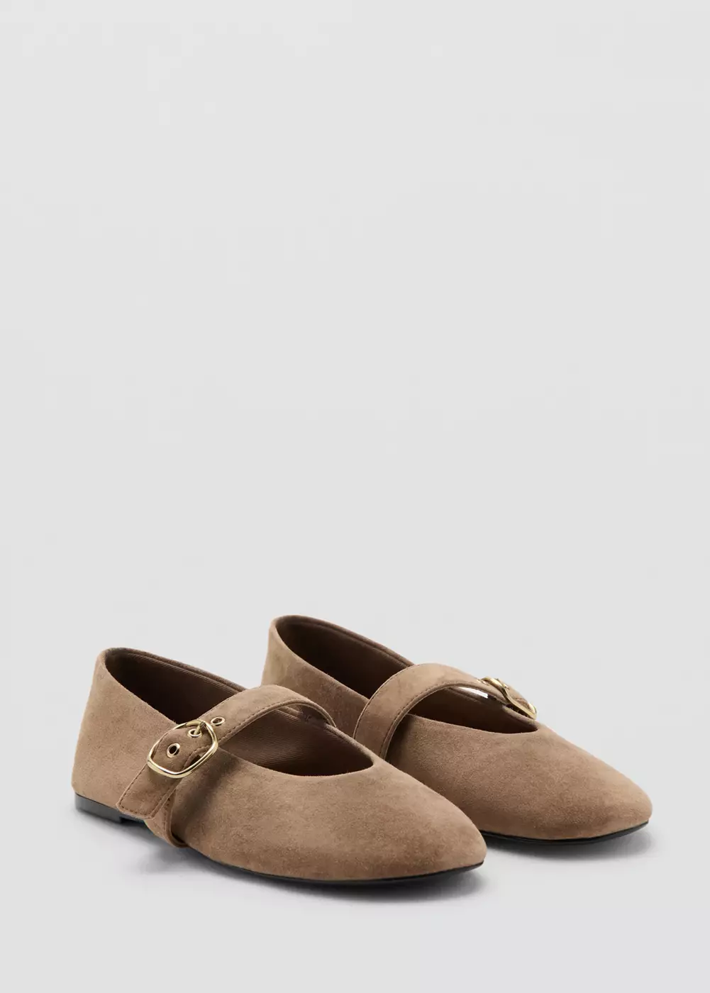 Ballerines suède boucle, MANGO