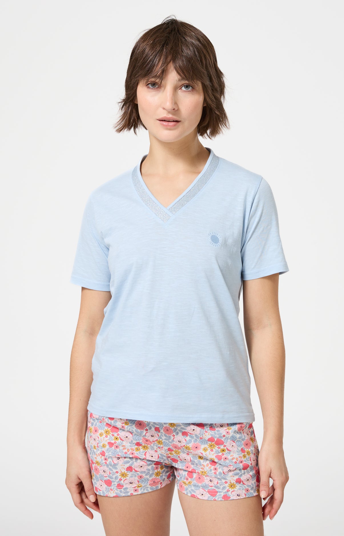 Tee-shirt en coton couleur unie Soleil, ARTHUR
