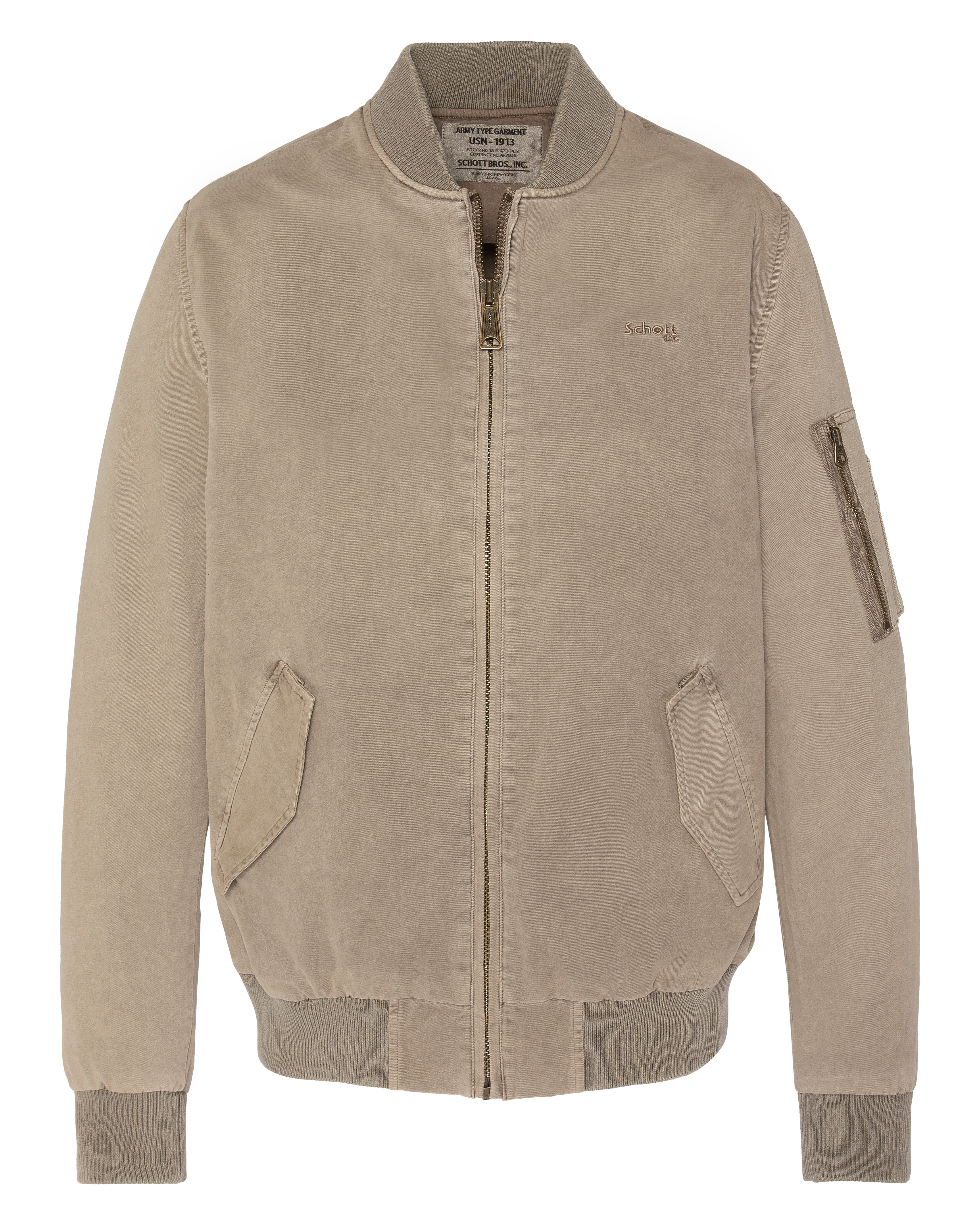 Bomber MA-1, coton lavé, SCHOTT