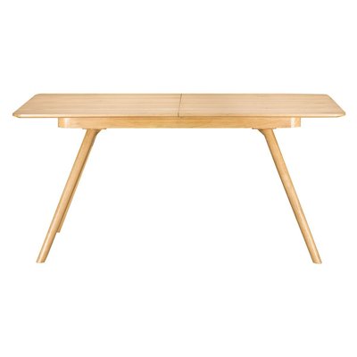 Table rectangulaire extensible 160(+50) x 90 cm en chêne plaqué ZAGO