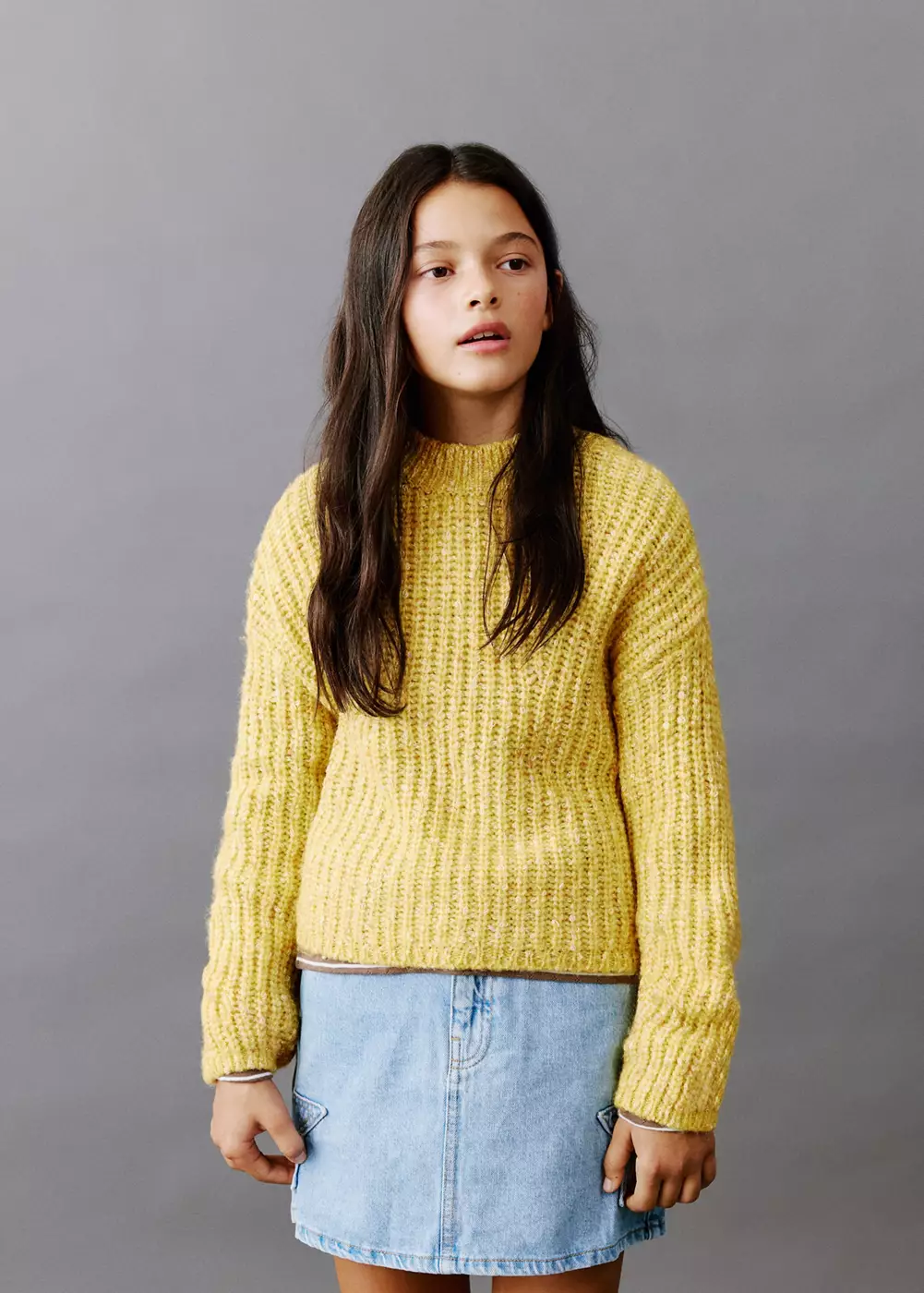 Jupe en jean à étoiles, MANGO KIDS