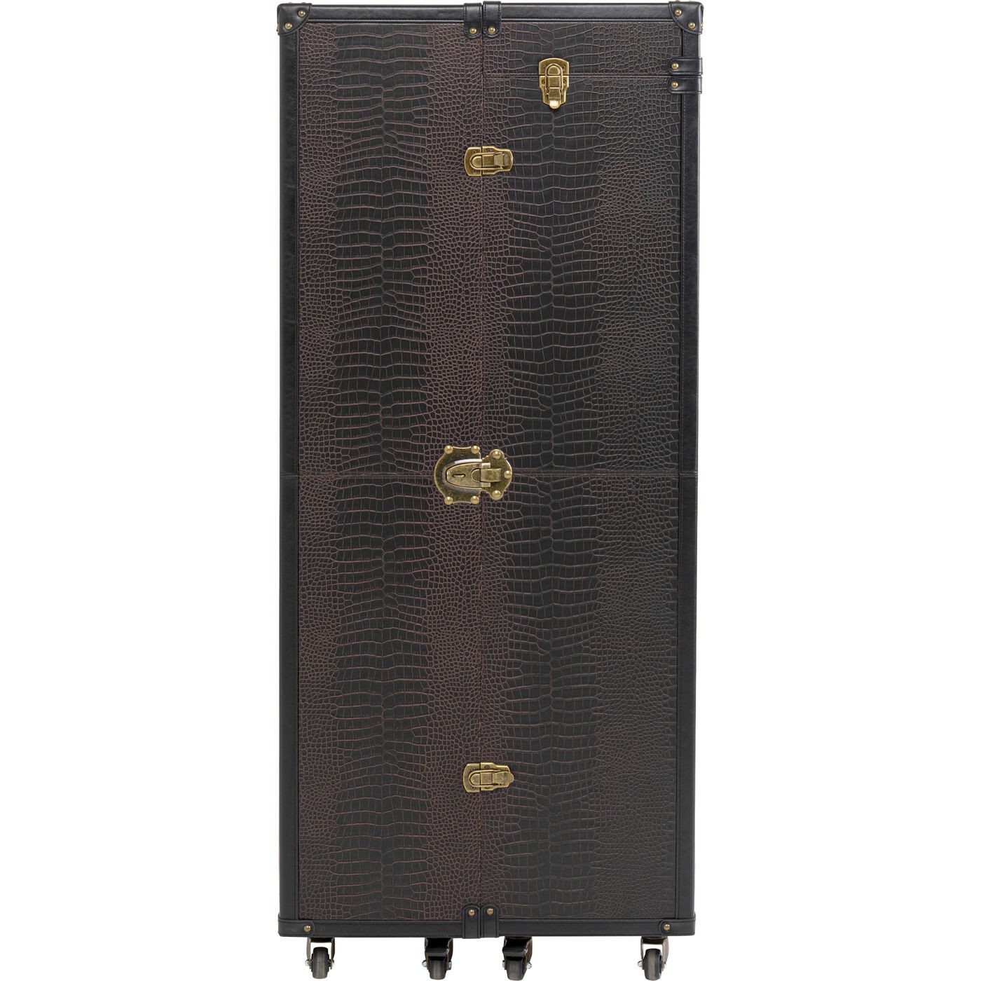 Malle-armoire en simili croco, GLOBETROTTER, KARE DESIGN