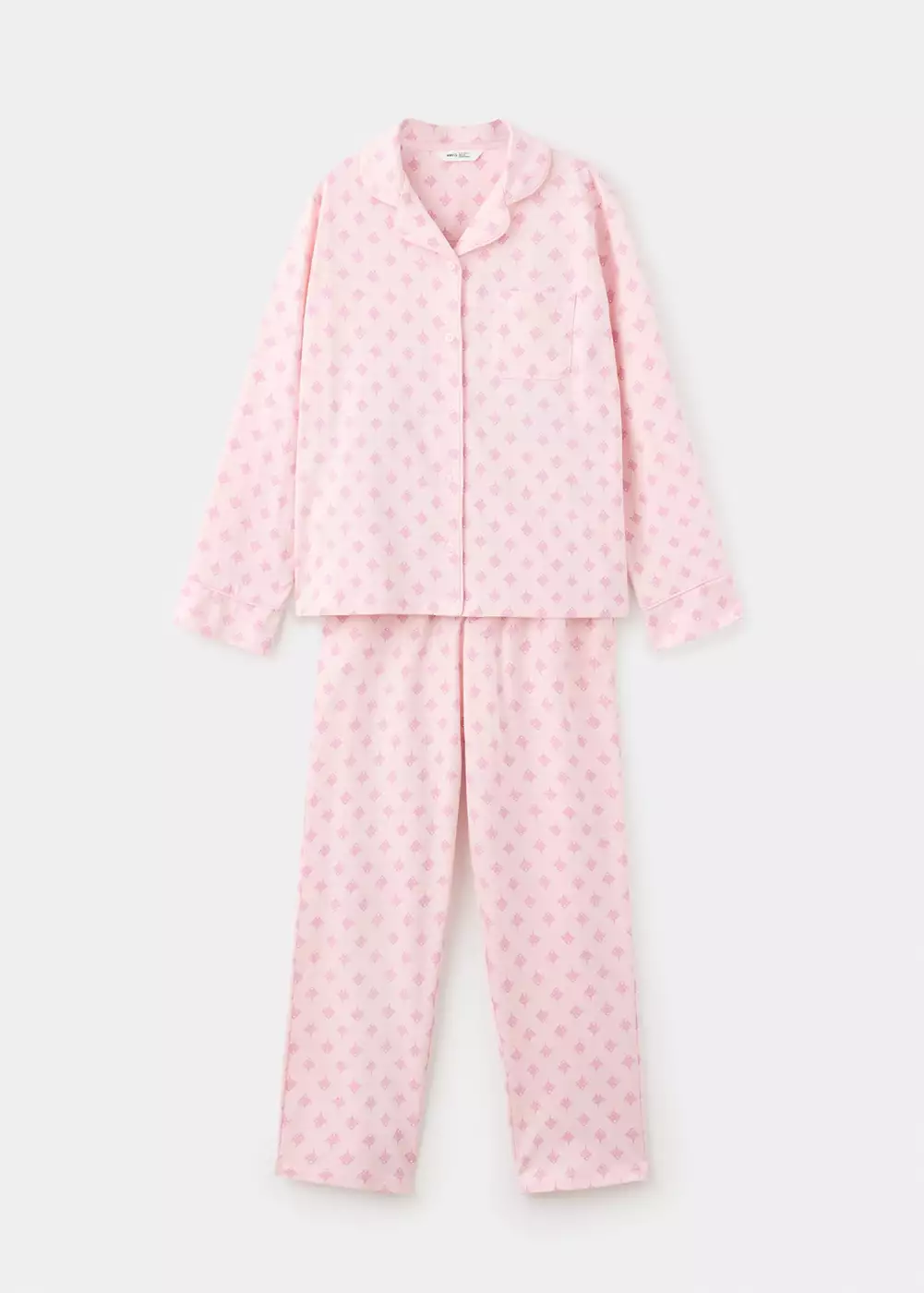 Pyjama complet imprimé à fleurs, MANGO KIDS