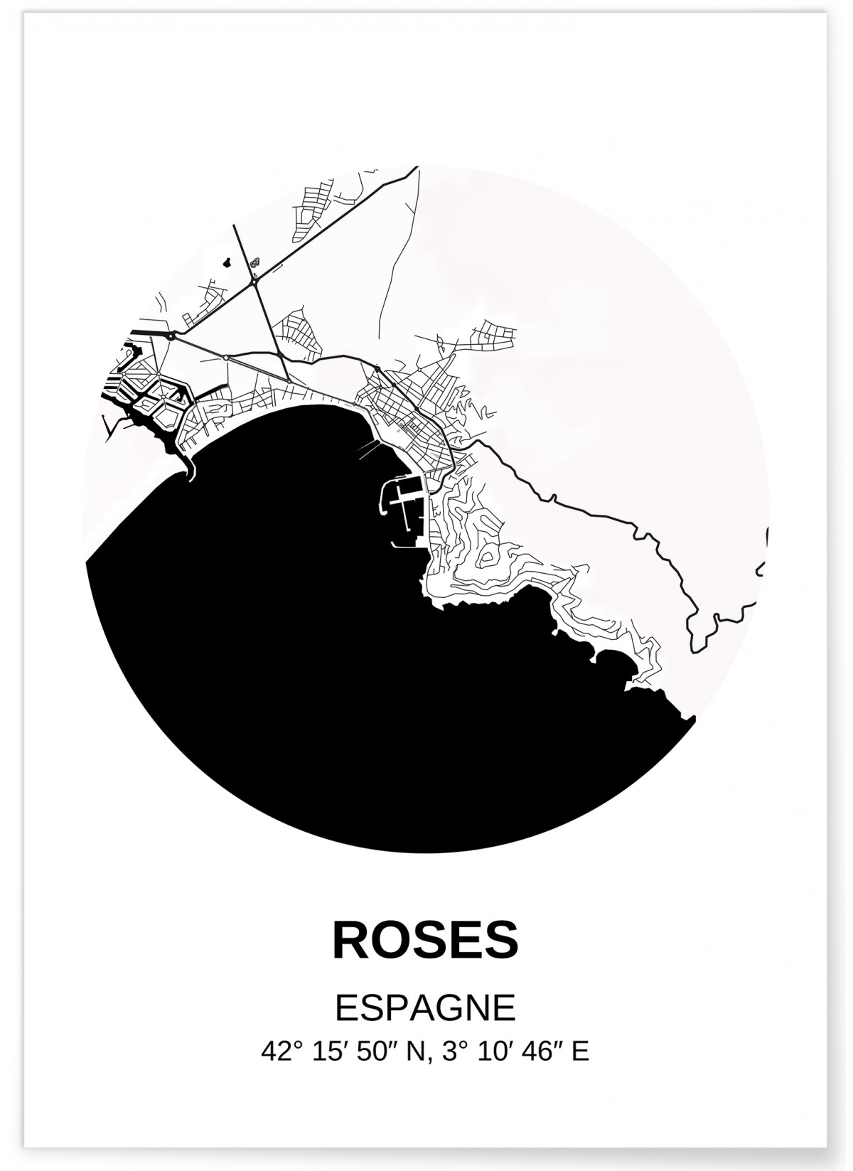 Affiche Carte Roses, L'AFFICHERIE
