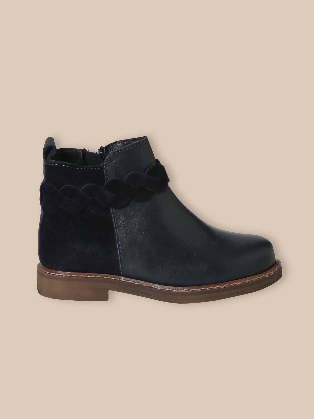 Boots tresse en cuir, CYRILLUS