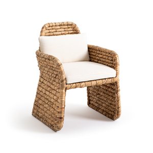 Кресло столовое из водяного гиацинта плетеное, Galbo