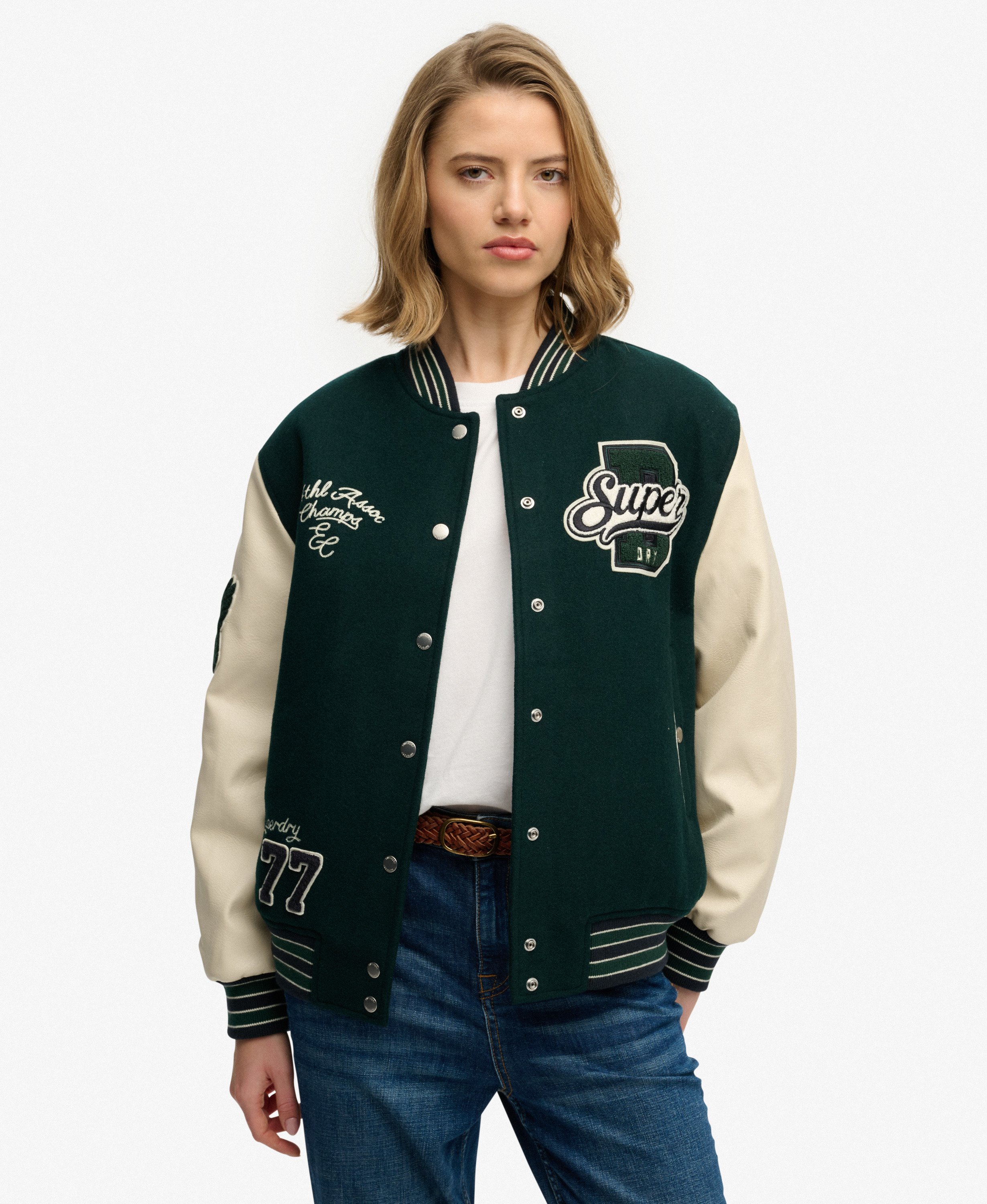 Blouson Bomber Varsity à Écussons, SUPERDRY
