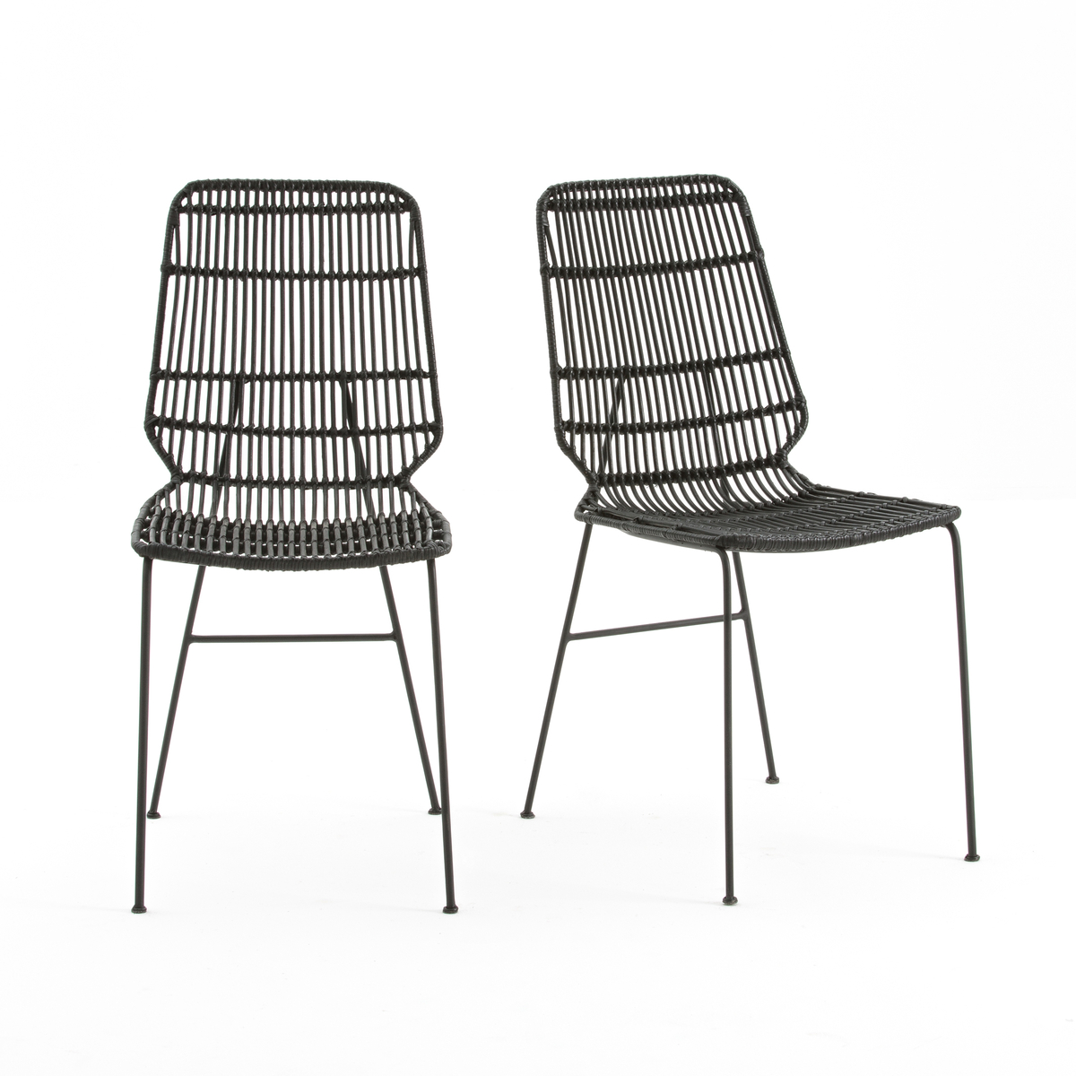 Product photograph of Set Of 2 Malu Chairs In Woven Kubu from La Redoute UK