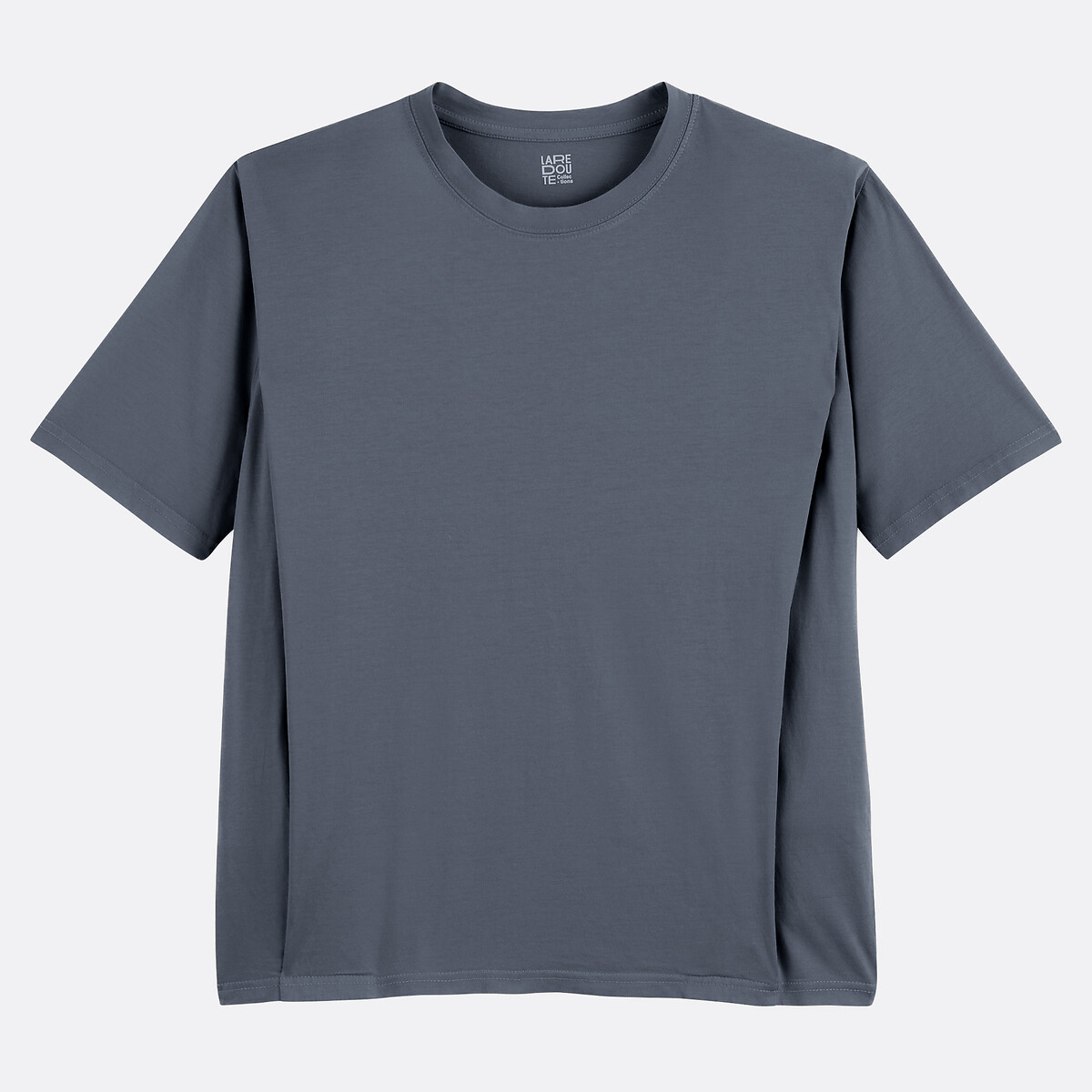 Crew Neck T-Shirt in Cotton with Short Sleeves, LA REDOUTE COLLECTIONS