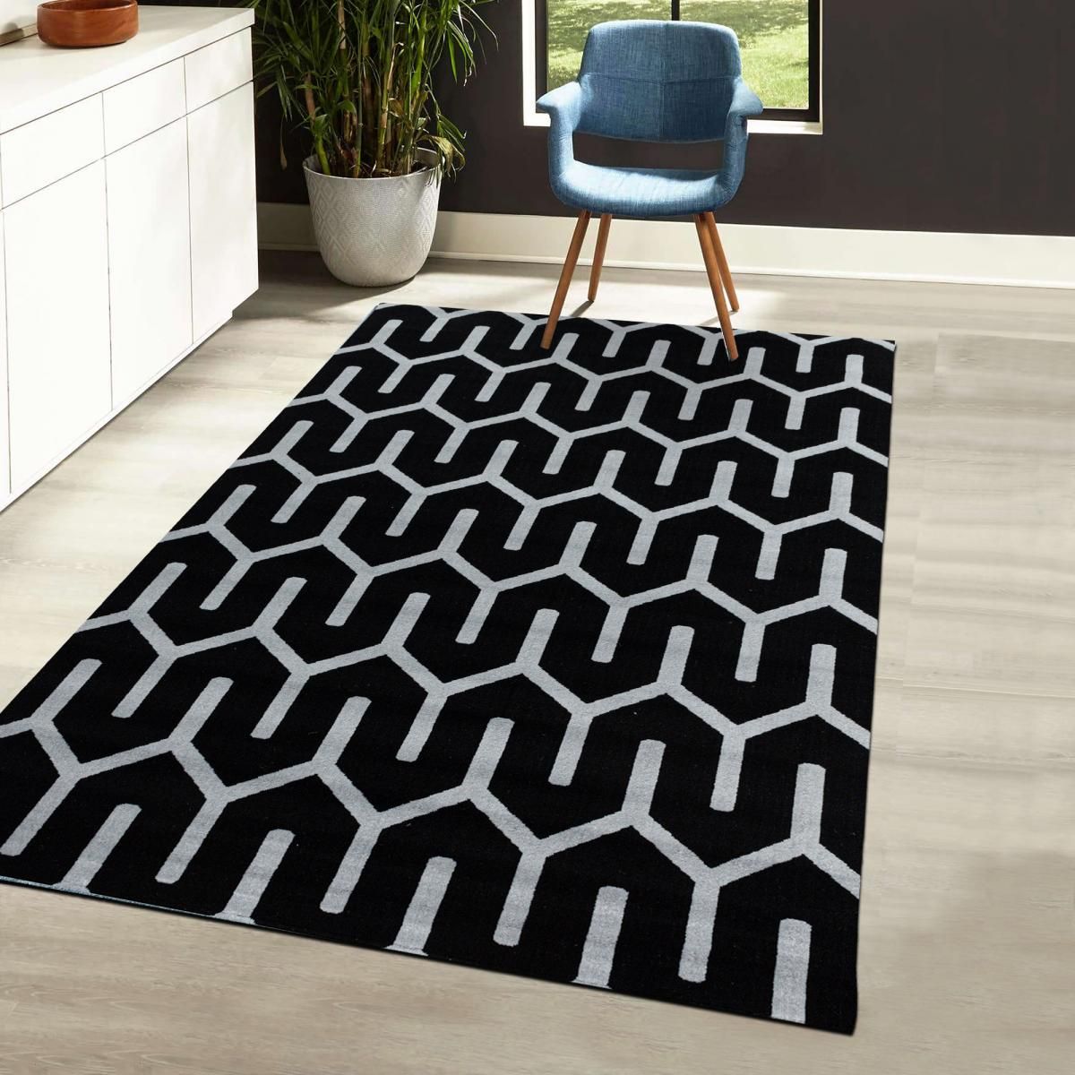 Tapis scandinave noir et blanc La Redoute