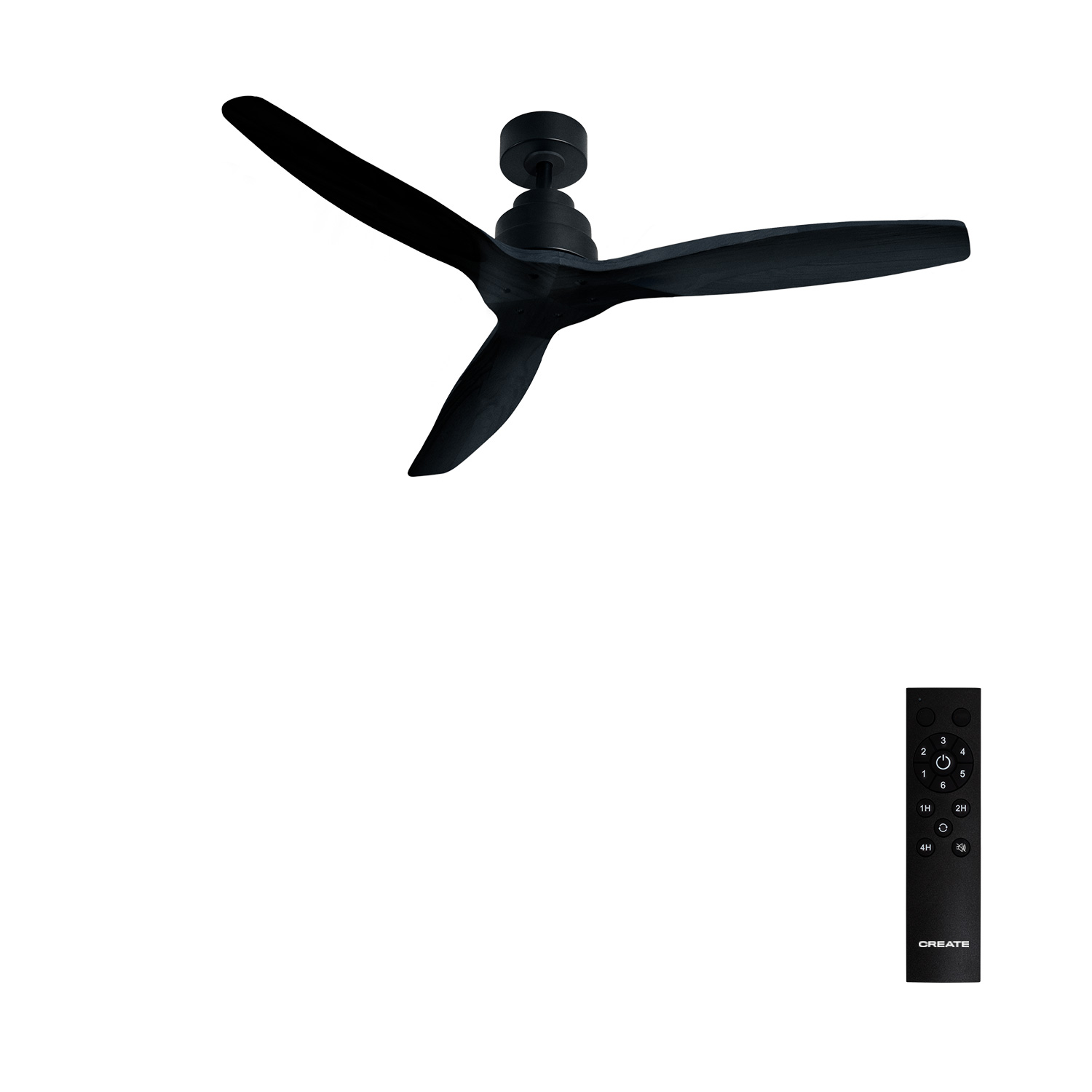 Ventilateur de plafond 40W  sans lumière et télécommande WIND STYLANCE NATURAL WOOD, CREATE