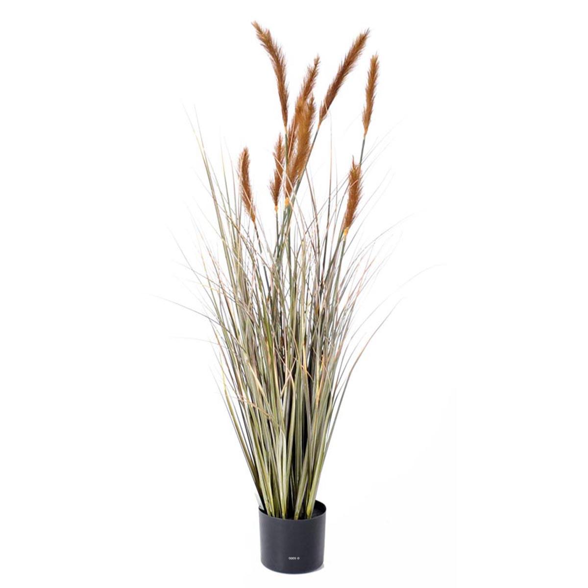 Graminée en pot factice plante eau & queno, ARTIFICIELLES