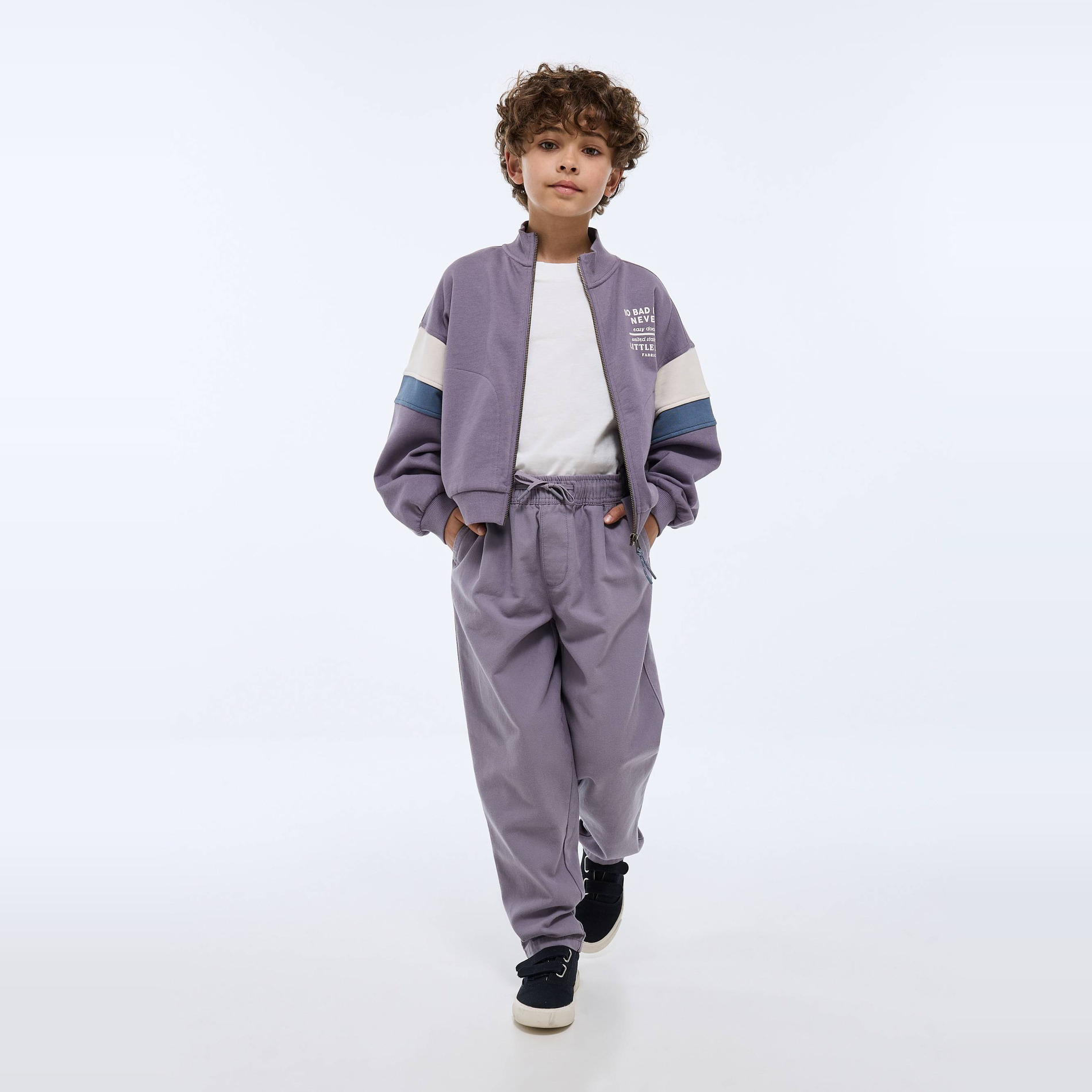 Pantalon taille élastiquée uni contient du coton, MONOPRIX
