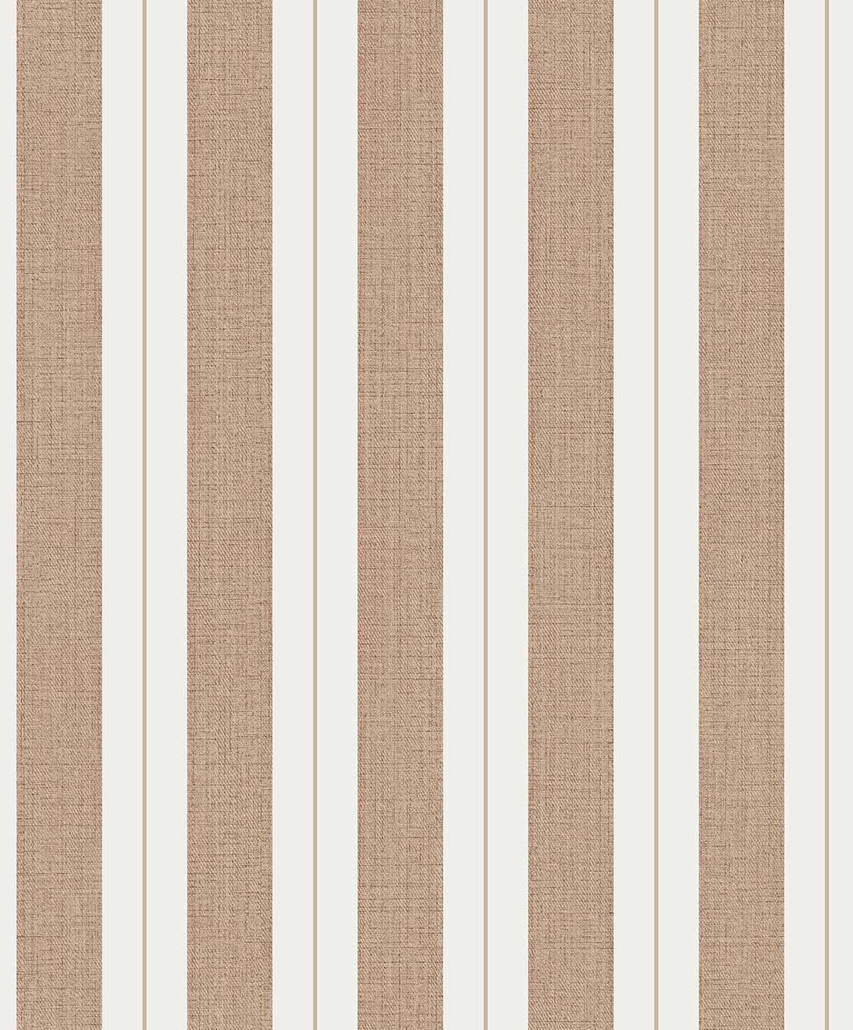 Papier peint rayures tissé caramel filet doré, HEXOA