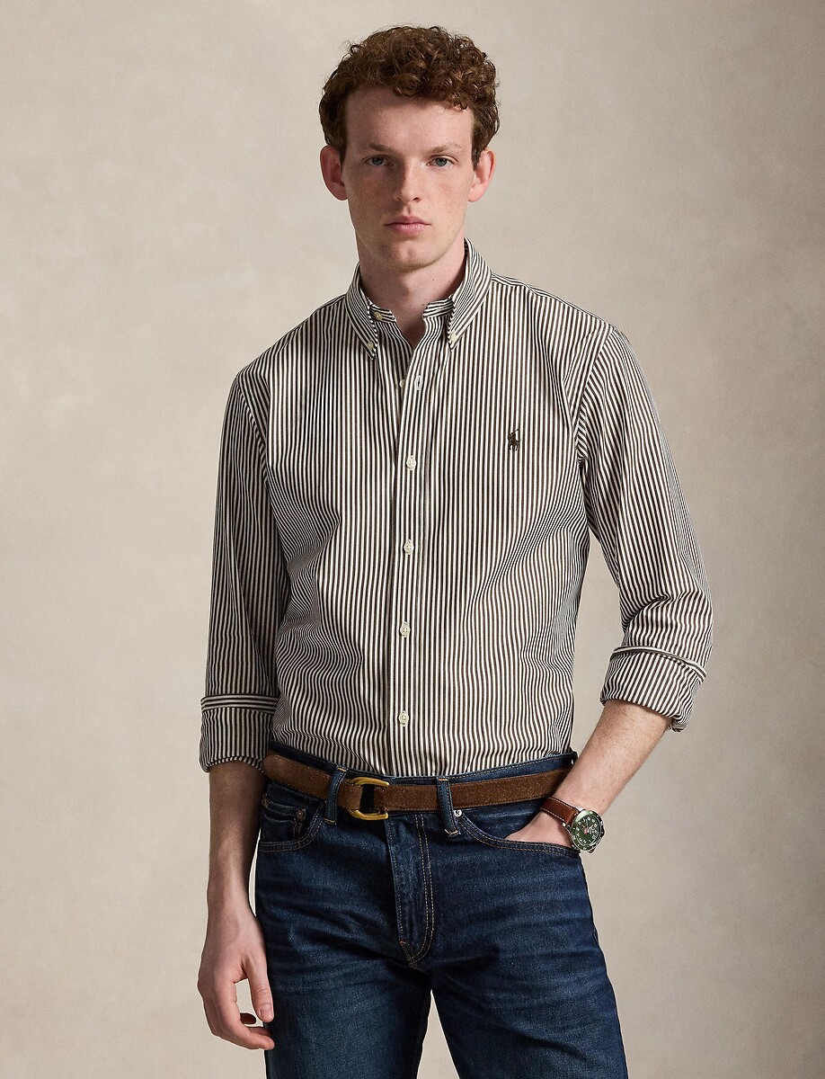 Chemise slim popeline rayures, POLO RALPH LAUREN