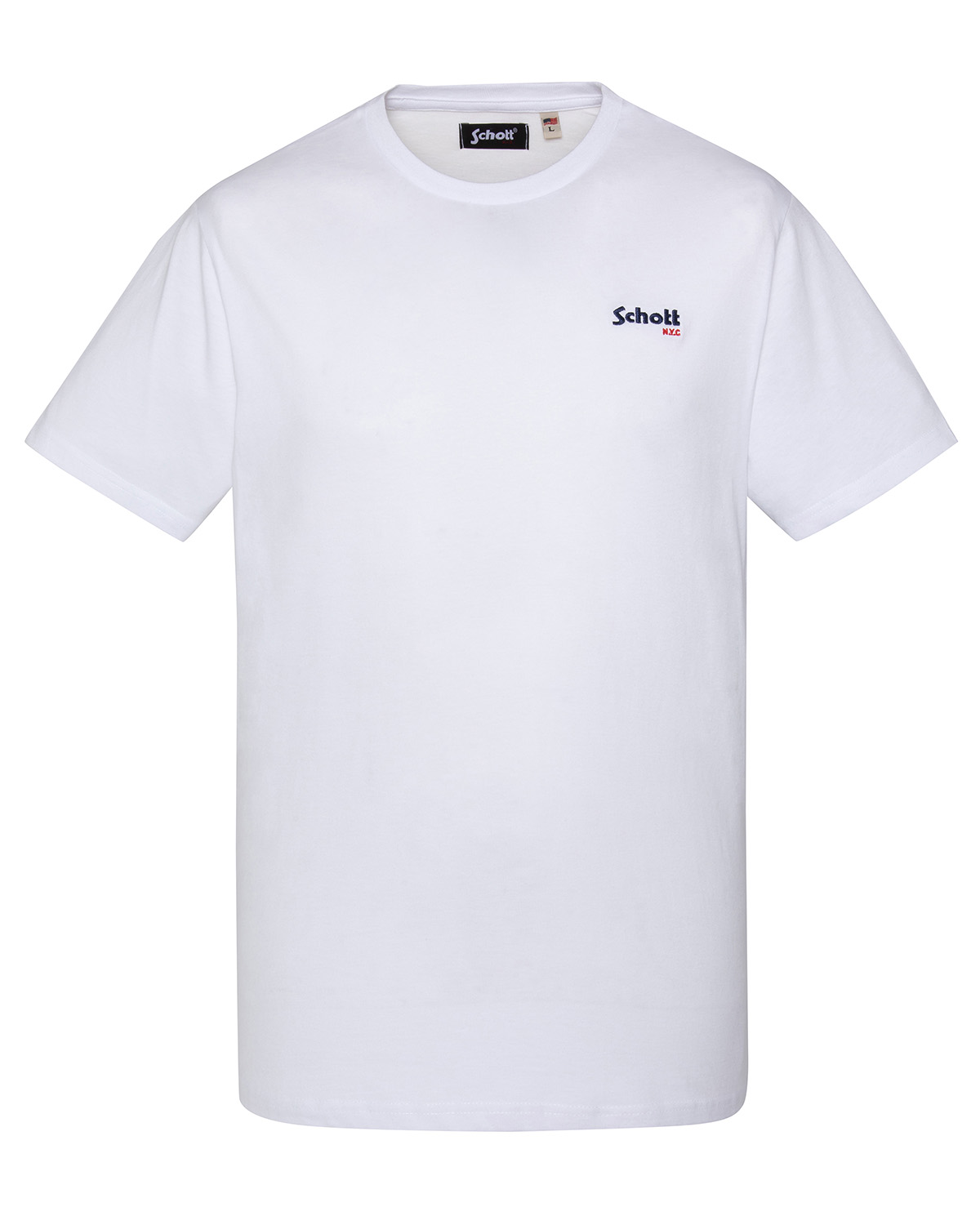 T-shirt brodé gris chiné, SCHOTT