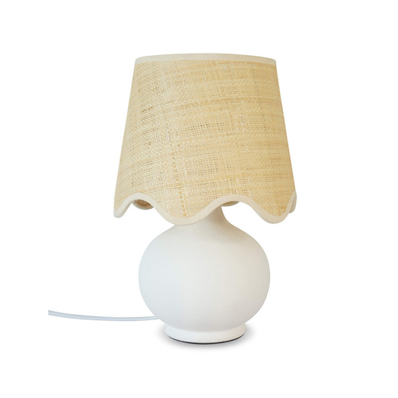 Lampe de chevet céramique blanche Victoire, MILLUMINE