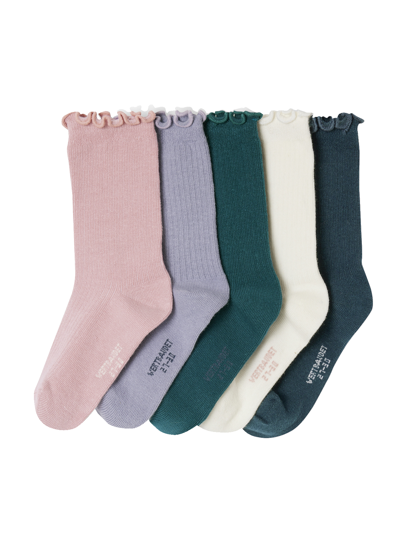 Lot de 5 paires de chaussettes en côtes, VERTBAUDET