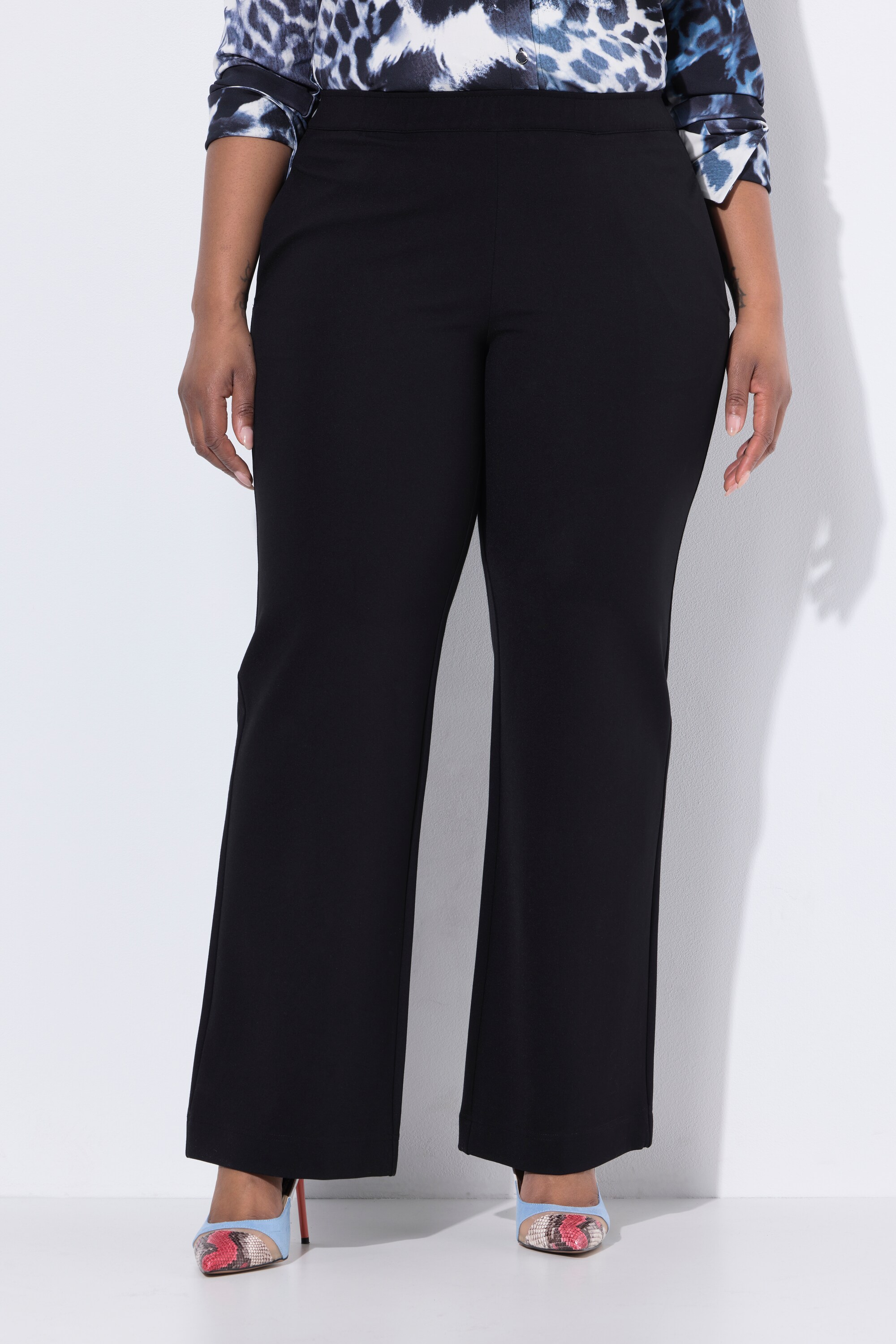 Pantalon droit et large à ceinture élastique, ULLA POPKEN
