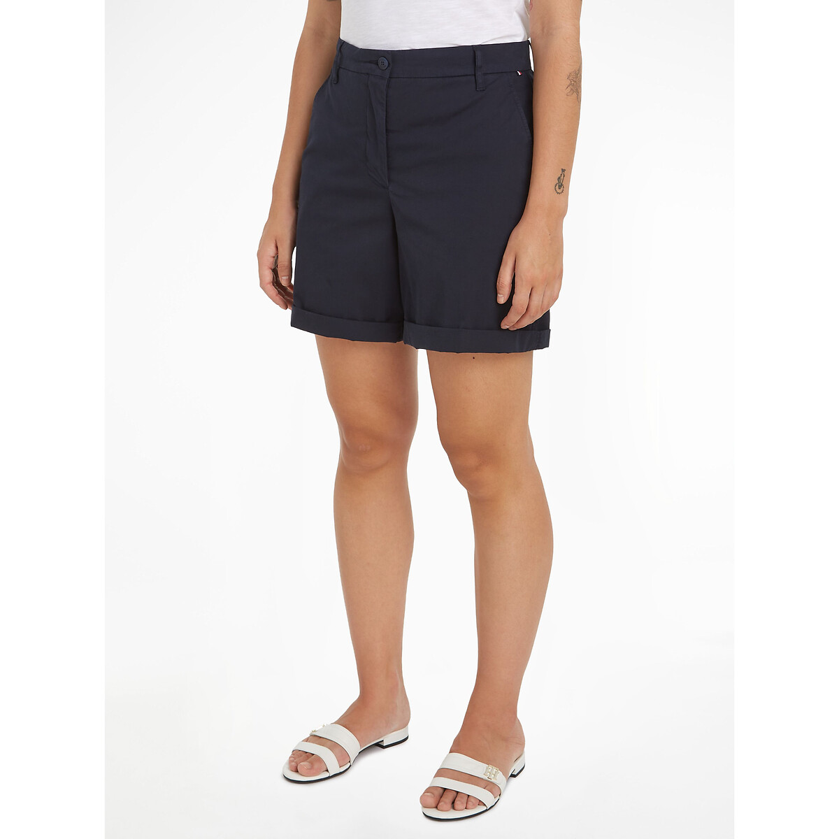 Image of Bermuda Chino Shorts in Cotton Mix