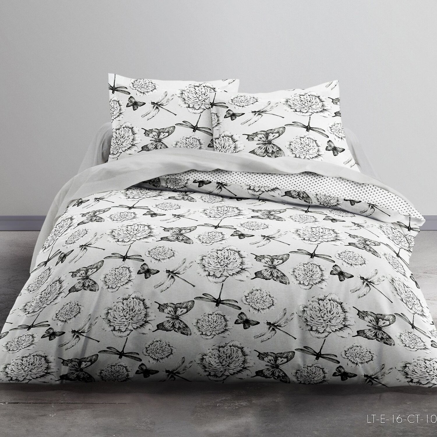 Parure housse de couette en coton imprimée, GRAPHB, C DESIGN HOME TEXTILE