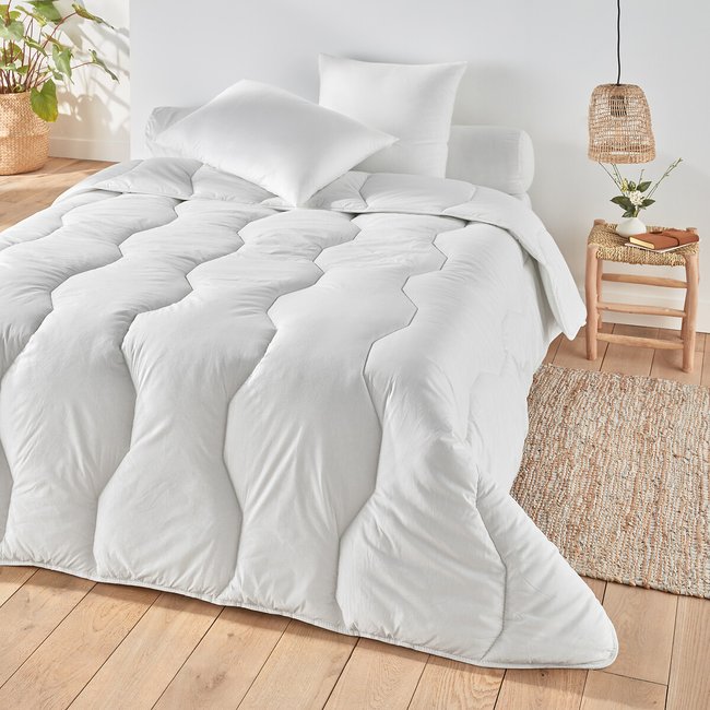 Mid-Weight Synthetic Duvet, Organic Cotton Cover with Anti-Mite Treatment, white, LA REDOUTE INTERIEURS