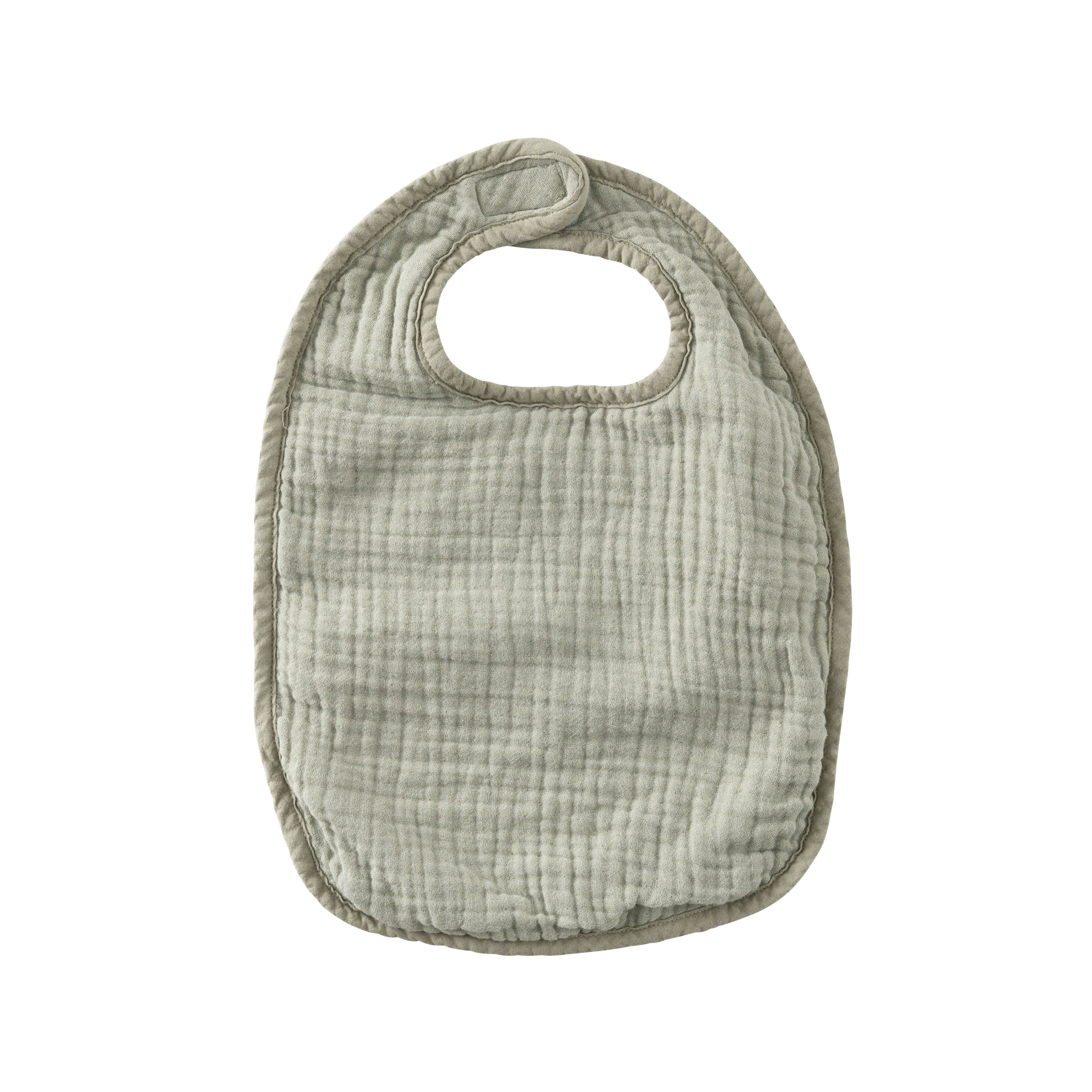 Bavoir double face coton et gaze de coton LINO, CARRE BLANC
