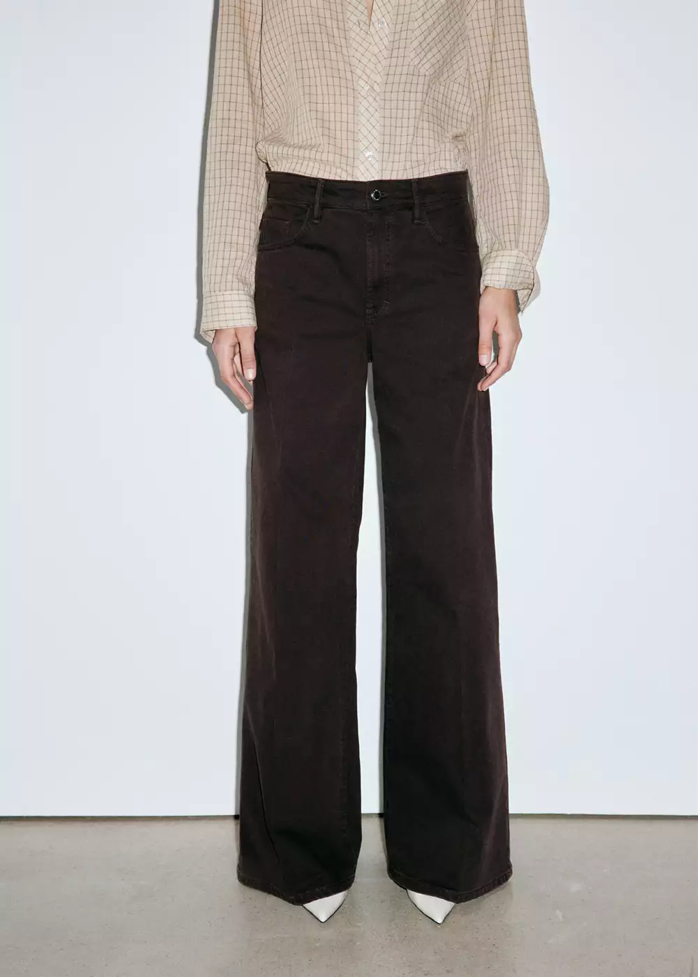 Jean large taille haute, MANGO