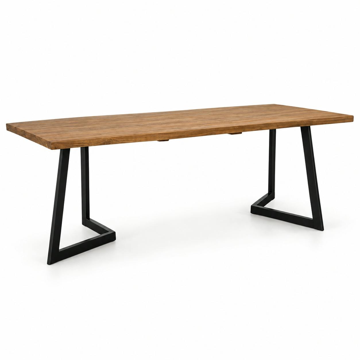 Table salle à manger en bois recyclé pieds en métal forme moderne design contemporain 220 cm CLEVELAND, PIER IMPORT