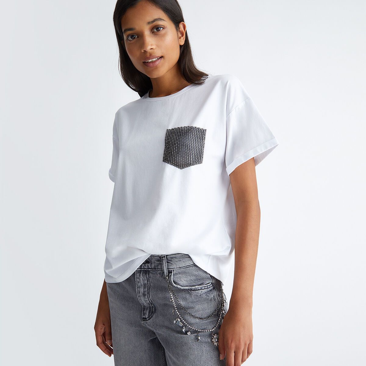 T shirt best sale avec poche femme