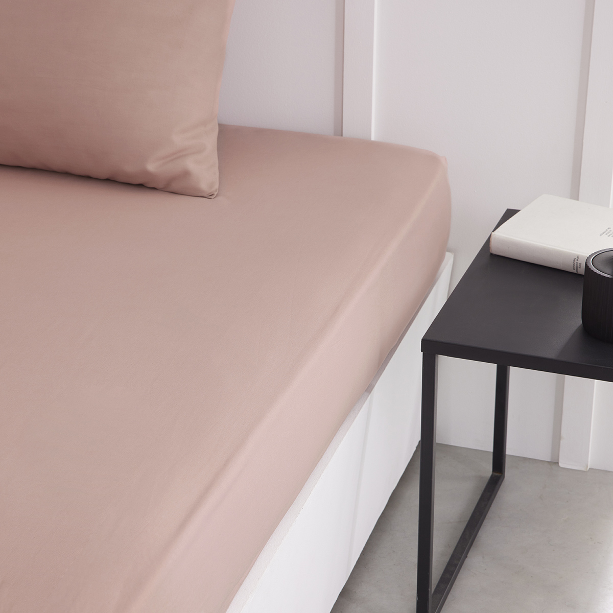 Drap housse grand bonnet 2 personnes uni coton PRESTIGE, TODAY