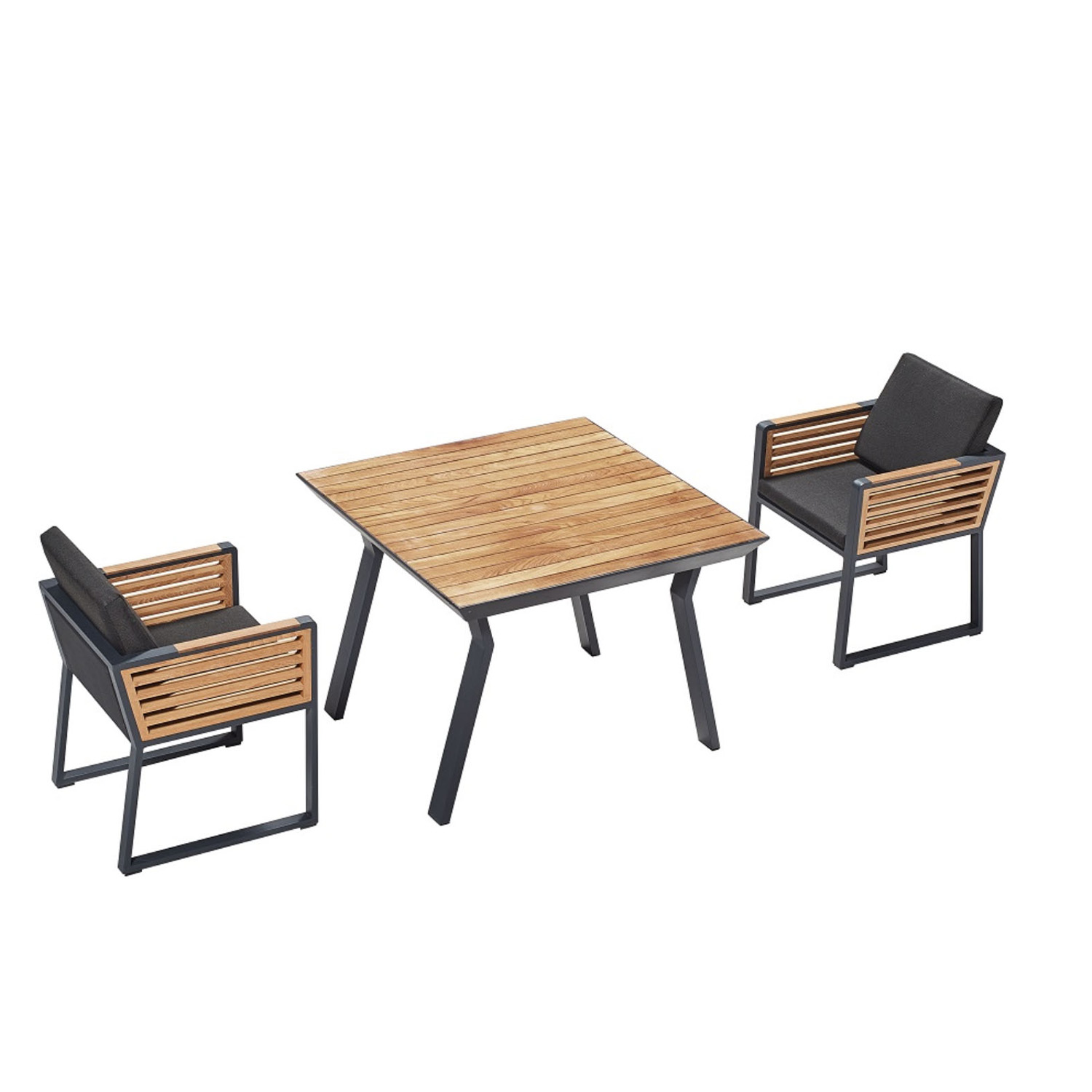 Ensemble repas 4places table et chaises en teck, COFY, AU JARDIN DE CHLOÉ
