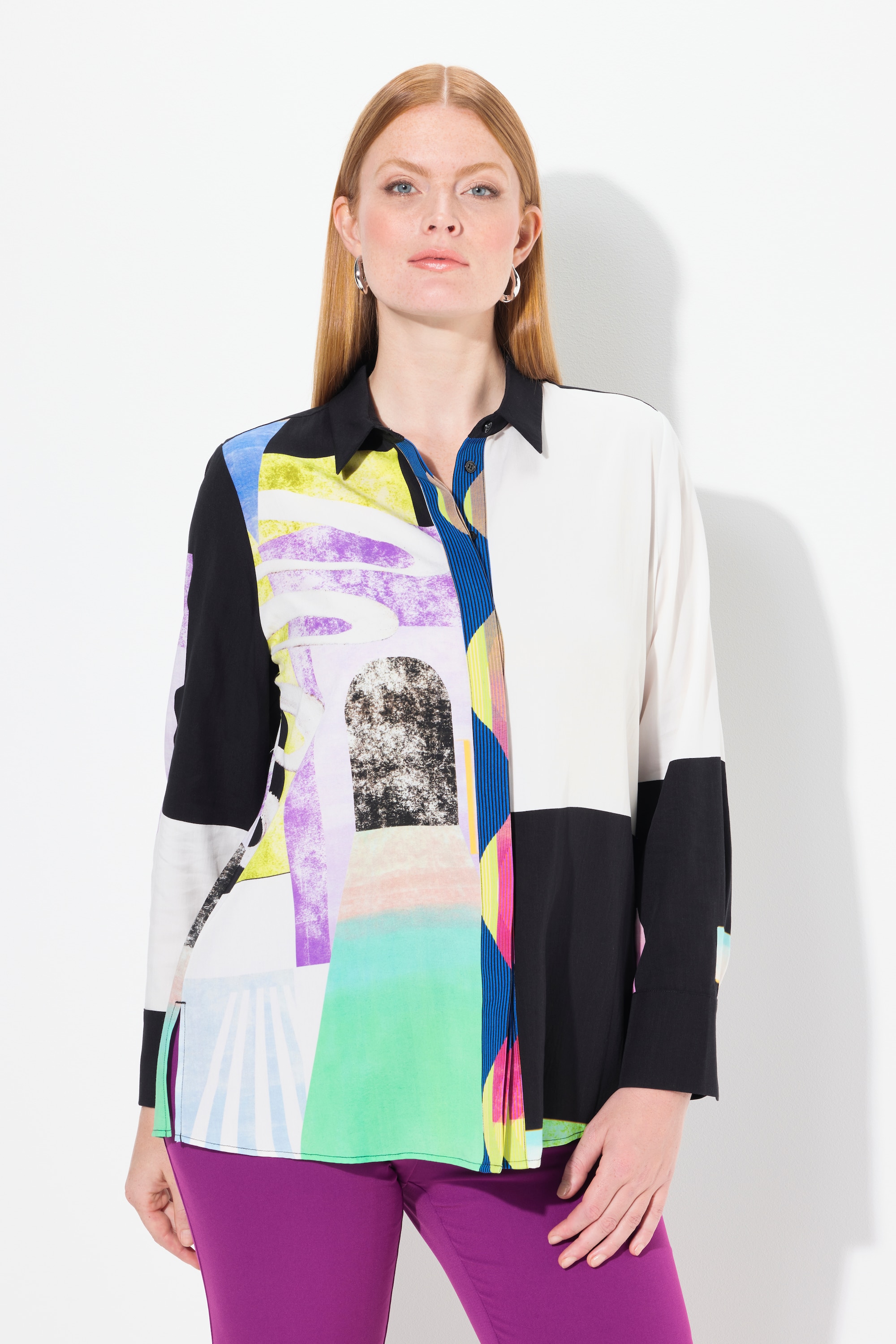 Blouse en lyocell à manches longues, ULLA POPKEN
