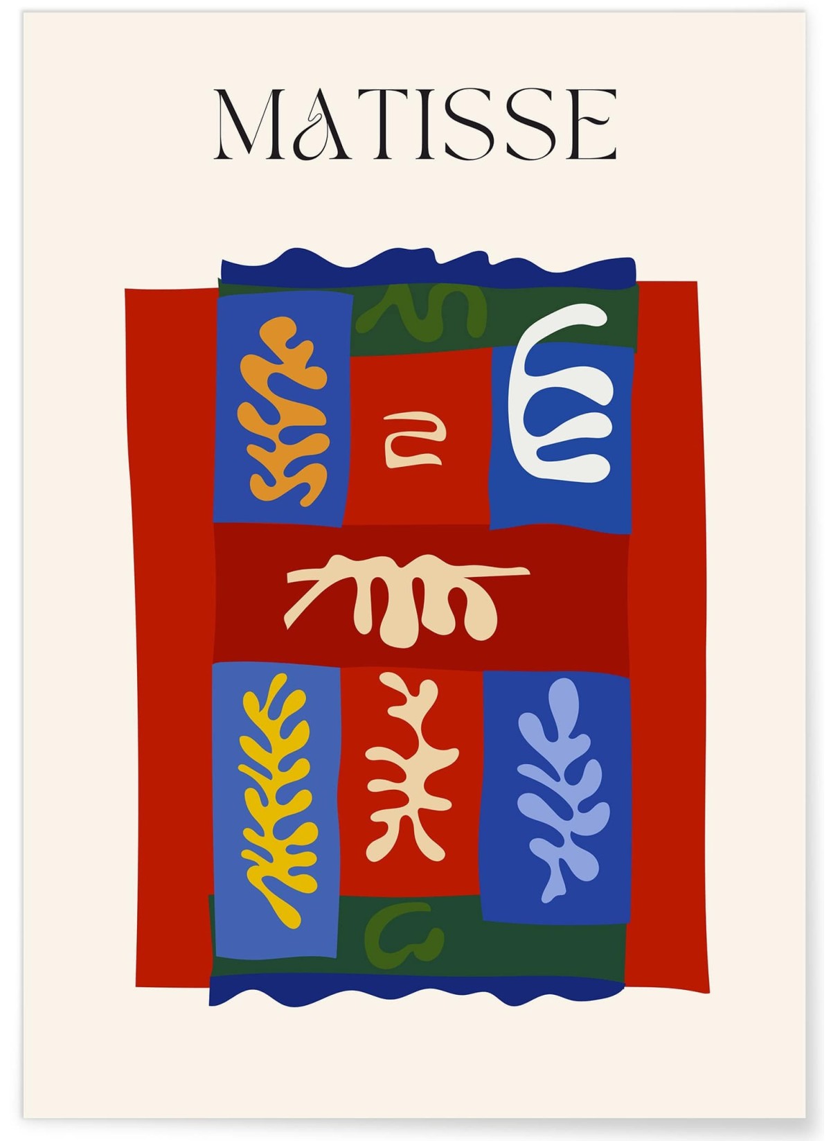 Affiche Matisse 'Patchwork Coloré' – Inspiration collage et motifs, L'AFFICHERIE