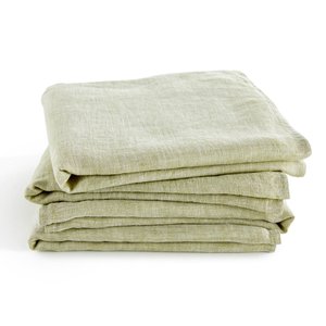 Lot 4 serviettes de table lin lavé, Victorine