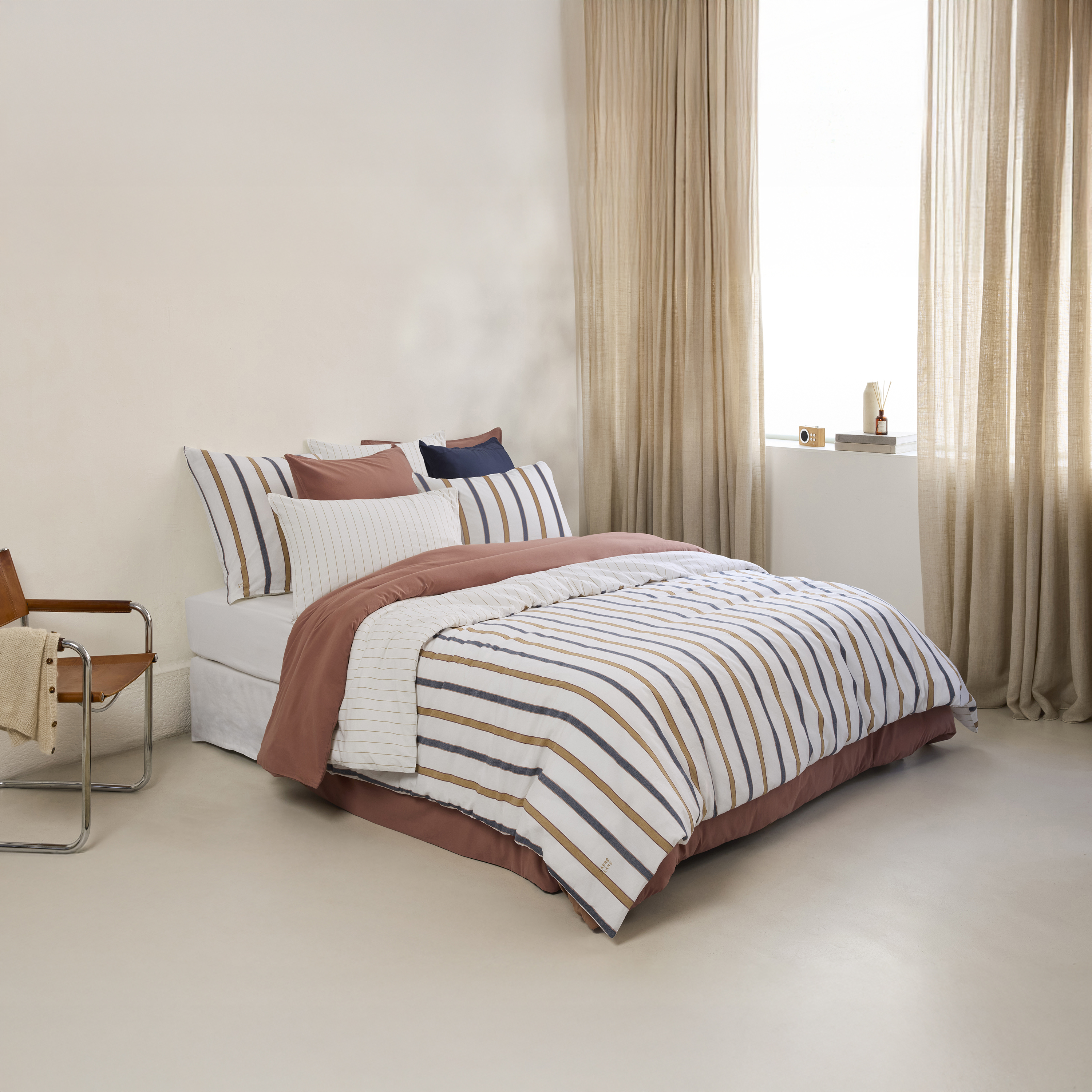 Housse de couette coton ORIGINE, CARRE BLANC