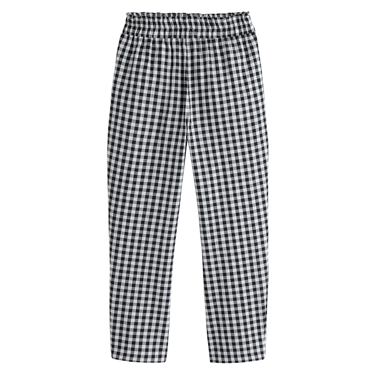 Pantaloni a quadretti a vita alta, made in europe vichy nero/bianco La  Redoute Collections | La Redoute