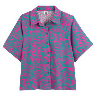 Camisa de algodón y lino, estampado floral LA REDOUTE COLLECTIONS