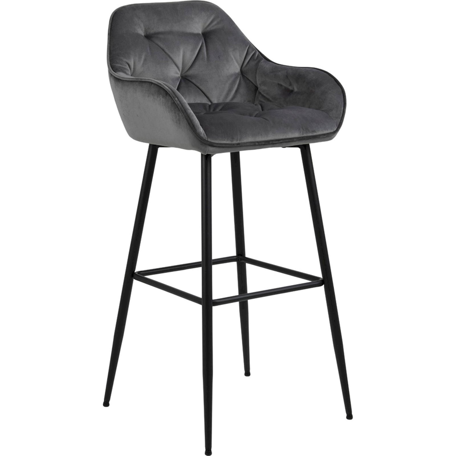Tabouret de bar velours capitonné CLICALISM, RECOLLECTION