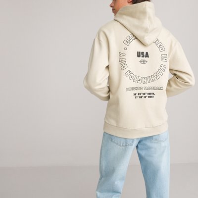Cotton Mix Oversized Hoodie LA REDOUTE COLLECTIONS