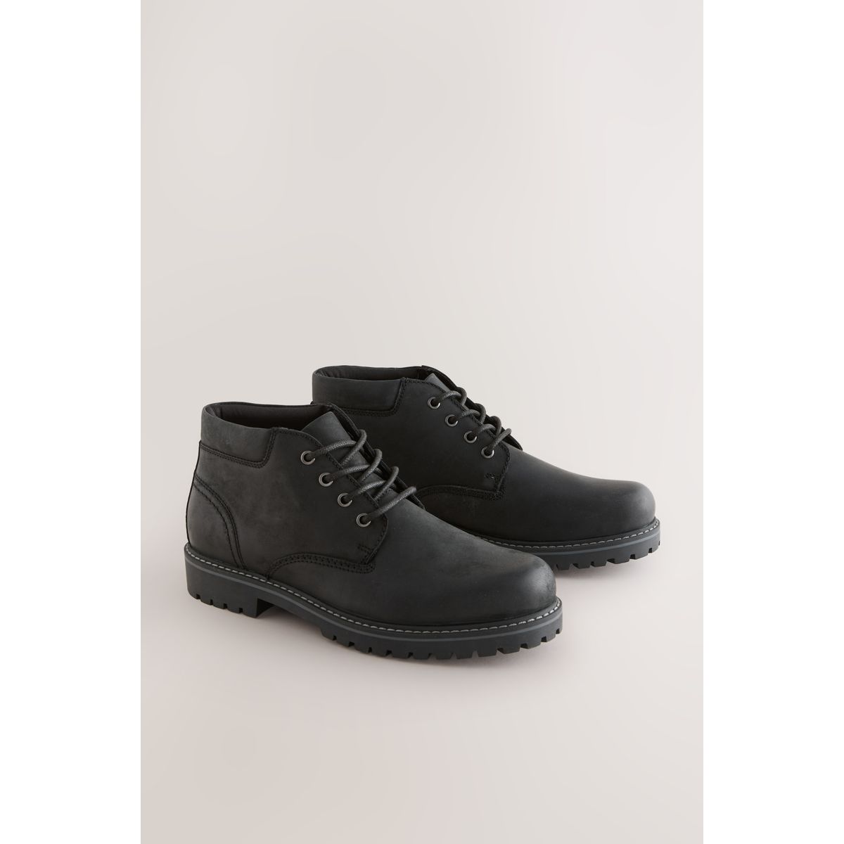 Bottines en cuir foulonné, NEXT