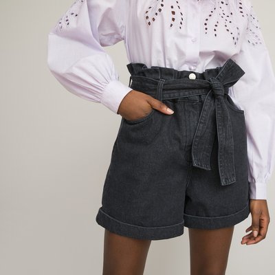 Paperbag short in denim LA REDOUTE COLLECTIONS