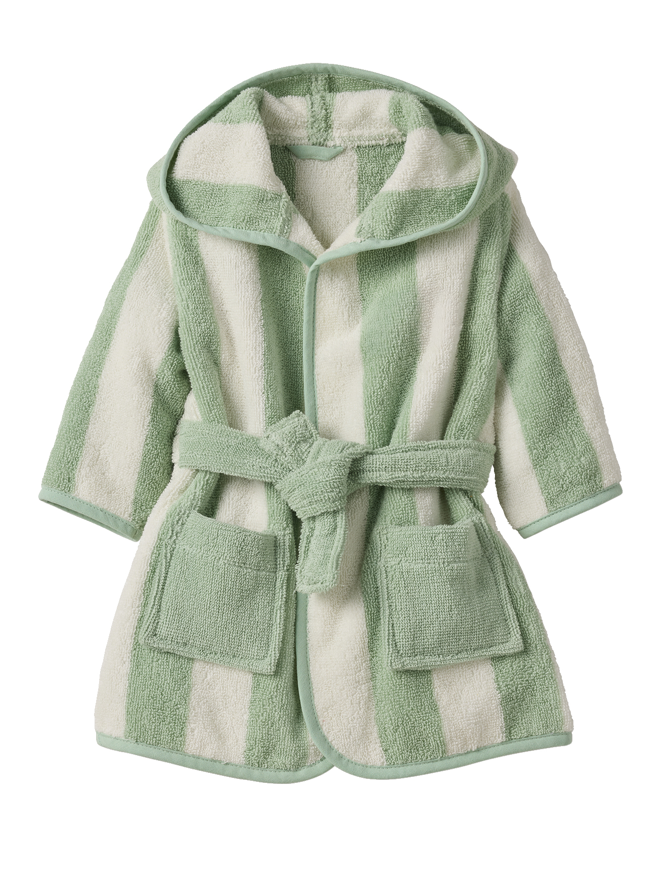 Peignoir de bain Bébé rayures TRANSAT capsule famille, avec coton recyclé, VERTBAUDET